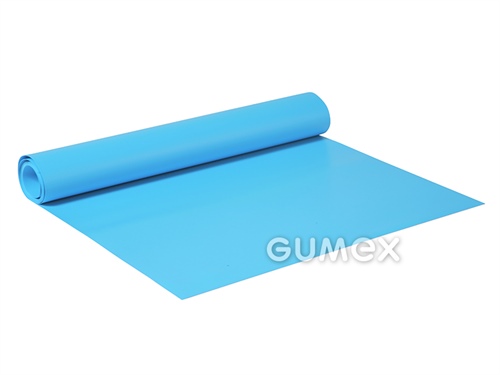 Folie für Kurzwarenprodukte 842, 0,3mm, Breite 1400mm, 40°ShD, D62 Dessin, PVC, hellblau (9001), 